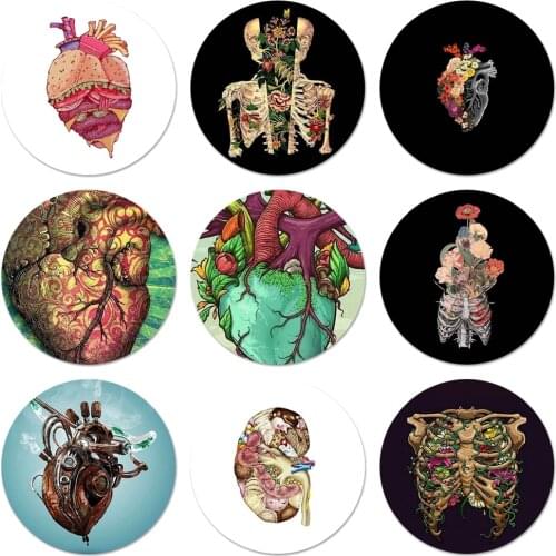 58mm human body figure Icons Pins Badge Decoration Brooches Metal Badges For Backpack Decoration