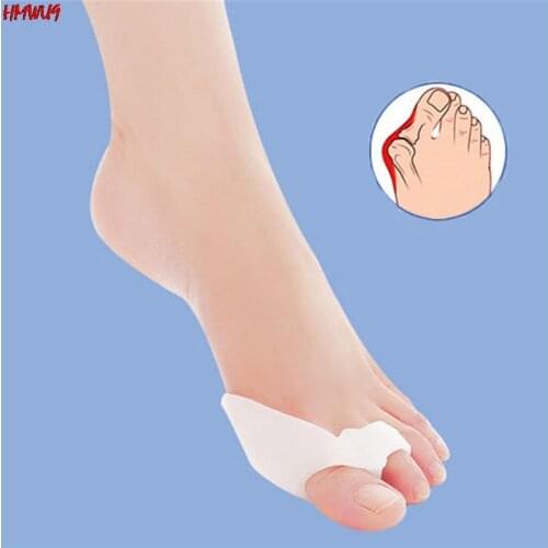 1 Paar Silicone Gel Voet Vingers Twee Hole Teen Separator Duim Valgus Beschermer Bunion Regelaar Hallux Valgus Guard New