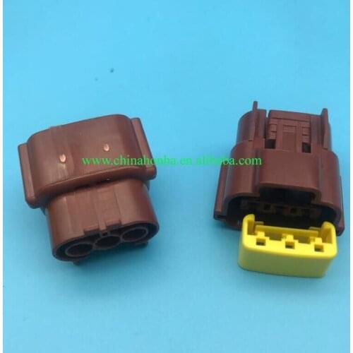 5pcs 3Pin Sensor Wire Connector plug brown color connectors 6098-0142