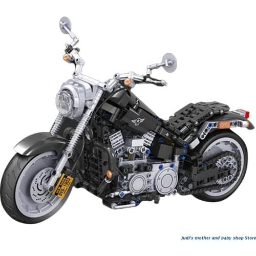 67JC High-drilled Motorcycle Building Parts Kit, Creative Building Motorbikes Particles for Kids and Autocycle Lovers