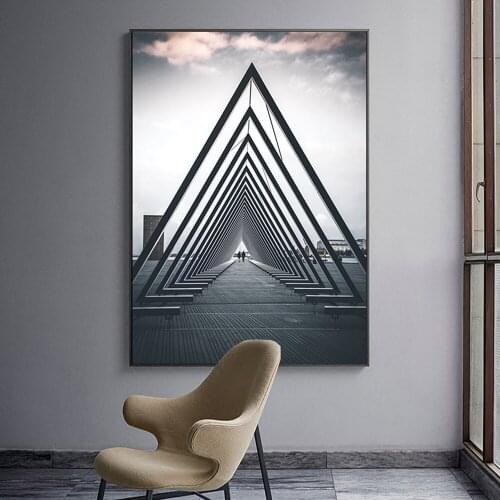AHPAINTING Wall Art Picture Canvas Print Architecture Photo Landscape Painting For Living Room Home Decor No Frame
