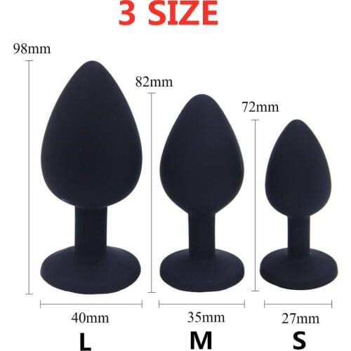Silicone Anal Plug Removable Jewel Decoration Butt Plug Sex Toys Prostate Massager Anus Toys For Women Man Couple Gay tail plug