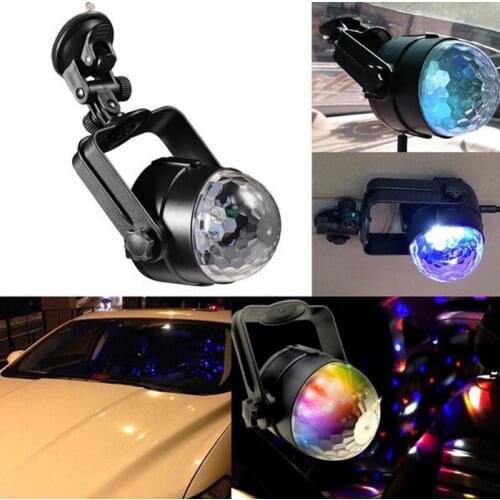 Car Music Sound Activated LED Flash Light Mini RGB LED Crystal Magic Ball Stage Effect Lighting Lamp Party Disco Club DJ Bar