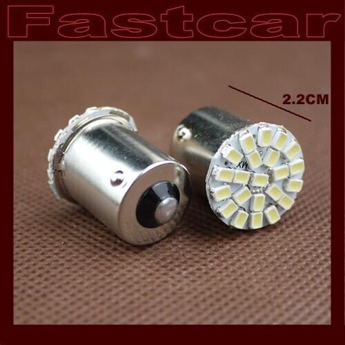 100x 12V car led s25 ba15s 1156 p21w bay15d 1157 22 leds p21/5w smd 22smd strobe led