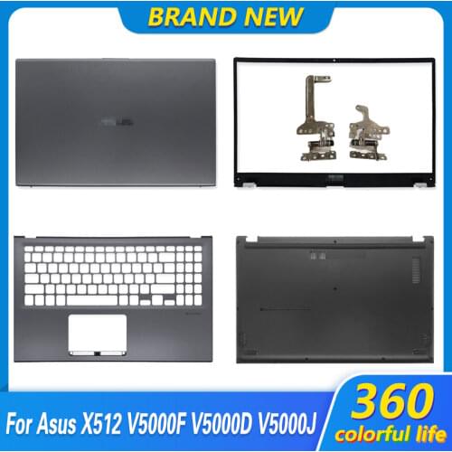 New Original Top Cover For ASUS VivoBook 15 X512 V5000F LCD Back Cover/Front Bezel/Hinges/Palmrest Rear Lid Top Case 15.6" Gray
