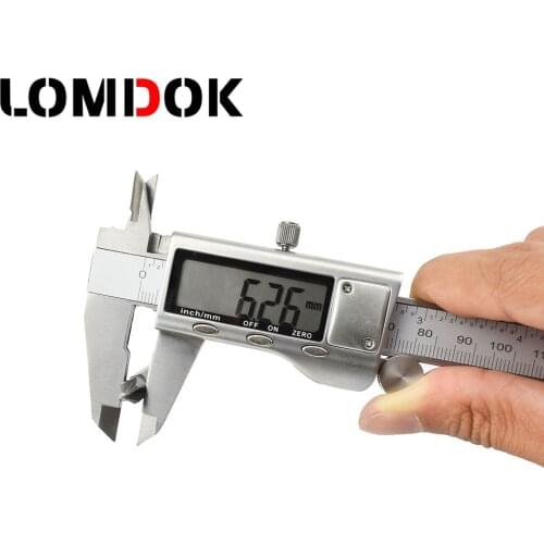 LOMDOK Digital Electronic Caliper LCD 0-150mm 6" Stainless Steel Metal Casing Vernier Calipers Gauge Micrometer Caliper tool