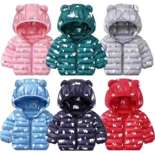 Autumn Winter Childrens Hooded Down Jackets For Babys Boys Girl Fleece Warm Kids Top Coats Snowsuit Outerwear Christmas Clothes
