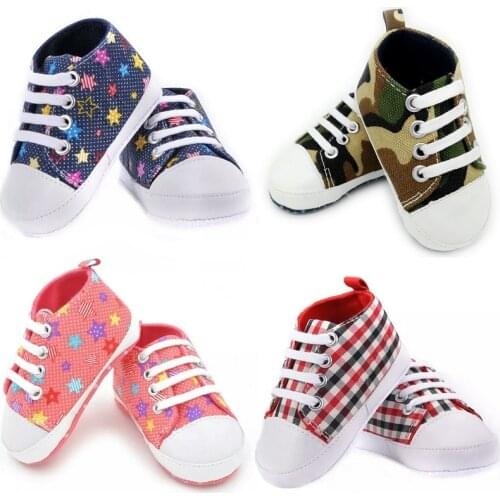 HOOYI Baby Canvas Shoes Newborn First Walkers Non-Slip Unisex Infant Boots Children Plimsolls Girl Sport Shoe Boys Sneakers Soft