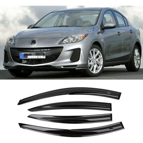 For Mazda 3 2005 2006 2007 2008 2009 2010 2011 2012 Sedan Window Visor Rain Sun Smoke Guard Deflector Shade Awning Shelter Trim