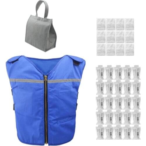 Polyester Cotton Summer Cooling Vest With Ice Packs Outdoor Sports Cool Ice Shirt Heatstroke Prevention Apron For Men And Women