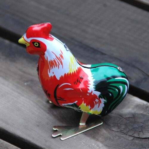 Metal Chicken Clockwork Toy cartoon Vintage Wind Up clockwork Toys Children Classic Education Toys Gift For Kids Baby