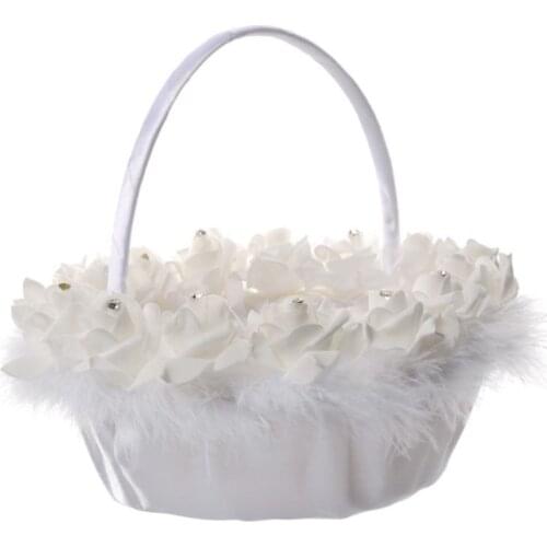 2021 New Western Wedding Ceremony Romantic Rhinestone Foam Rose Party Flower Girls Basket