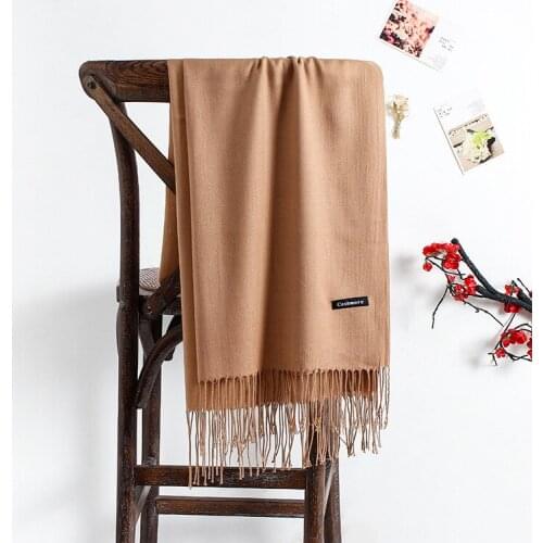 2021 Solid Color Soft Women Scarf Cashmere Scarves Ladies Summer Shawl Wrap Autumn Winter Pashmina Unisex Female Hijab Headband