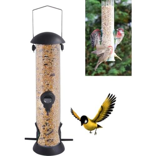 Outdoor Transparent Plastic Bird Feeder Outdoor Balcony Suspended Bird Feeder Pet Products