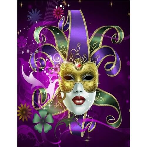 Full round/square 5D Diamond Painting Mask woman Pictures picture 3D cross stitch kits portrait DIY diamond embroidery gift