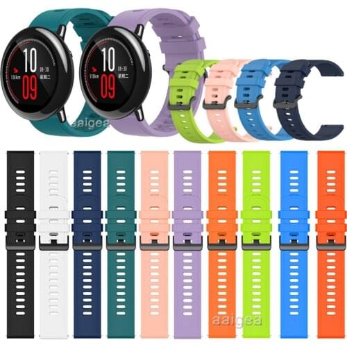 Silicone WatchBand Strap For Huami Amazfit PACE for Huami Amazfit Stratos 2 2S 3 Replacement band for 20mm 22mm
