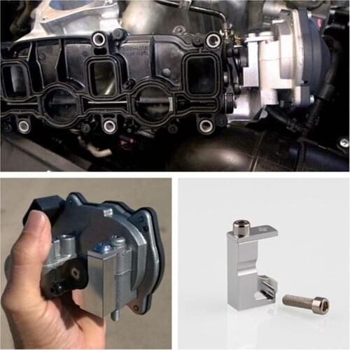 Silver Car Intake Manifold Repair Bracket (2 Screws + 1 Gasket + 1 Bracket)