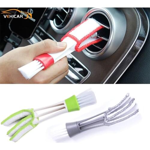 VEHICAR Car Air Conditioner Vent Brush Auto Car Detailing Blinds Cloth Cleaning Auto Blinds Duster Brush Car Accessories