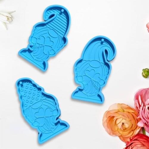 DIY Crafts Epoxy Resin Mold Irish Festival Faceless Doll Keychain Silicone Mould