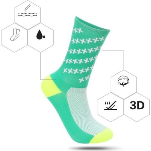 High Quality Sport Socks Cycling Socks Professional Men Women Unisex Outdoor Road Running Compression Bicycle Socks 6 Colors