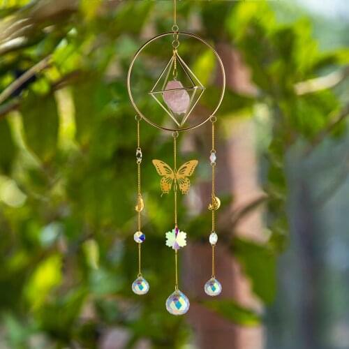Window Crystal Ball Prism ,Glass Pendant with Hook Ornament,Rainbow Maker Hanger Collection for Home Garden Decoration