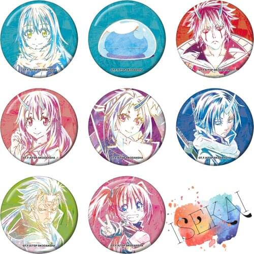 That Time I Got Reincarnated as a Slime Badge Rimuru Tempest souei shuna shion TenSura Slime Isekai Metal Badge Brooch Pins