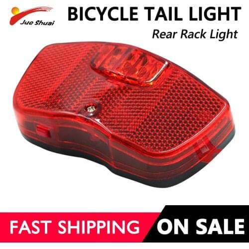 Bright Night Safe Rear Light for Bicycle AA Battery Power Supply Rack Carrier Taillight Red LED Lamp bike accessories cycling