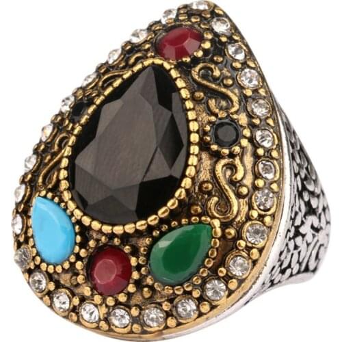 2018 New Vintage Bohemian Style Rings Cute Bear Footprint Gold Color Ring For Women Indian Jewelry Free Shipping