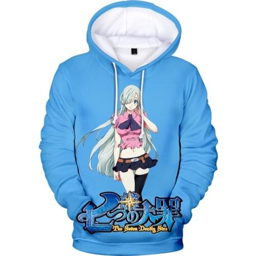 Nanatsu No Taizai The Seven Deadly Sins 3D Hoodies Men Women Anime The Seven Deadly Sins Mens 3D Hoodies Casual Sweatshirt