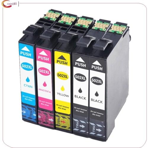 5Pack ink cartridge Compatible for Epson 502 XL with Epson Expression Home XP-5105 XP-5100 XP5105 XP5100 WF-2860 WF-2865DWF