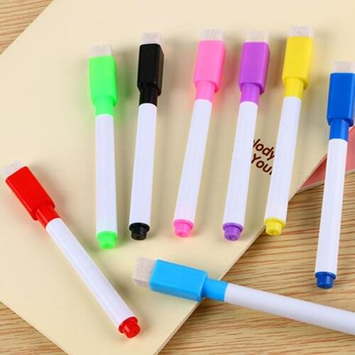 Colorful Black School Classroom Supplies Magnetic Whiteboard Pen Markers Dry Eraser Pages Childrens Drawing Pen