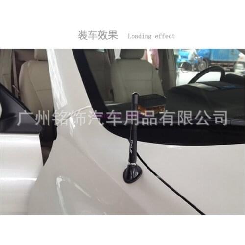 By DHL or Fedex 200pcs Delicate Carbon Fiber Car Aerial Screw Aluminum Car Short Antenna Radio Car Antenna