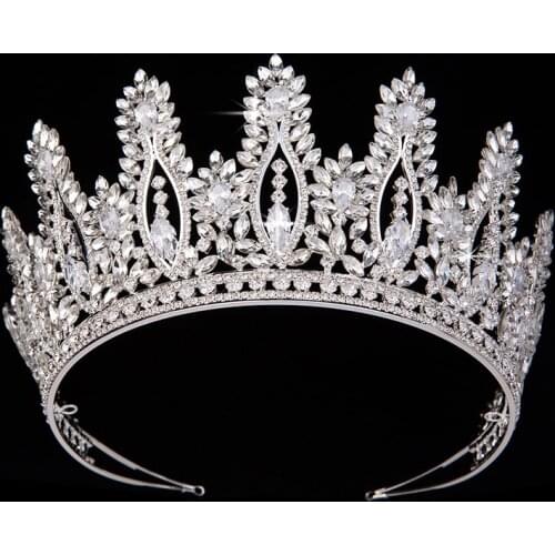 Tiaras And Crowns HADIYANA Luxury Elegant Design Wedding Party Accessiories Hair Jewelry For Women Zircon BC5241 Corona Princesa