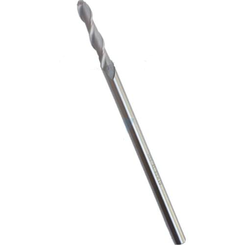 1pc SHK20*40mm Extend Length Longer ballnose Two Flutes Spiral End Mills round Double Flute Milling Cutter Spiral CNC drill bit