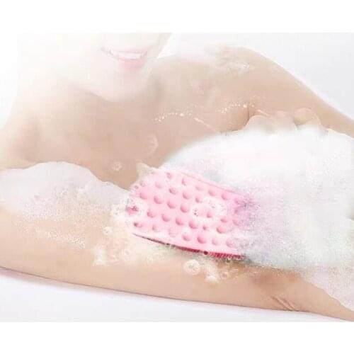 Unisex Double-sided Silicone Bath Towel Rub Back Dirt Strip Bathing Brush Back Massage Clean Towel Bathroom Shower Room