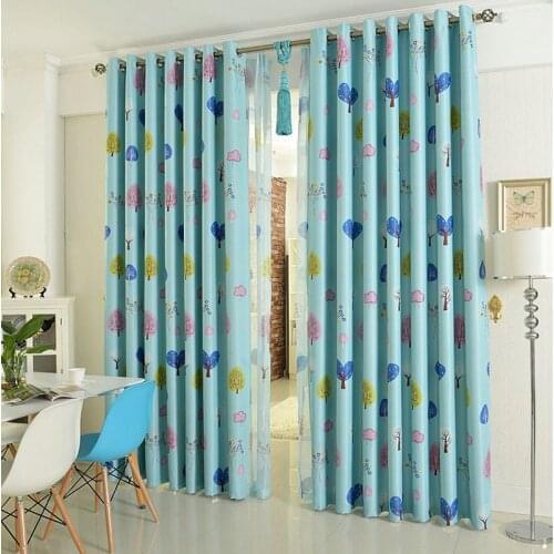 Eco-friendly Material for Children Blackout Curtains Cartoon Cars/Trees Pattern Shopkeeper Recommend