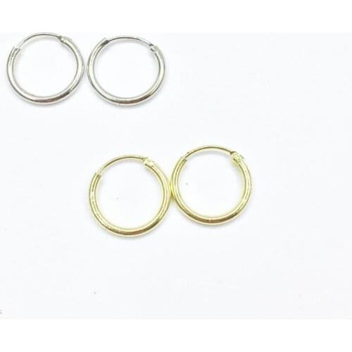 Eruifa 10pcs 15mm outer inner Brass Base Hoop for Earring DIY Charms 2 colors