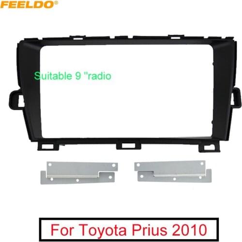 FEELDO Car Audio 9 Inch Big Screen Fascia Frame Adapter For Toyota Prius LHD 2Din Dash Stereo Fitting Panel Frame Kit #MX6360