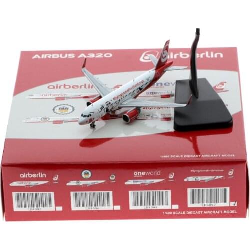 1:400 Alloy Collectible Plane JC Wings LH4099 Air berlin "Flying Home For Christmas Livery" Airbus A320 Diecast Model D-ABNM