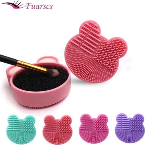 Makeup Brush Cleaner Washing Brush Pad Cleaning Mat Cosmetic Brush Cleaner Universal Make up Tool Scrubber Board Pad