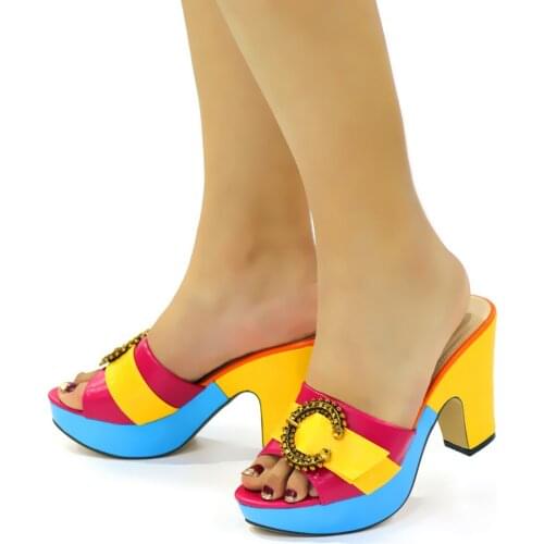 Nice looking three colors women high heel shoes with rhinestone decoration african pumps for dressing CR2115,heel 10CM