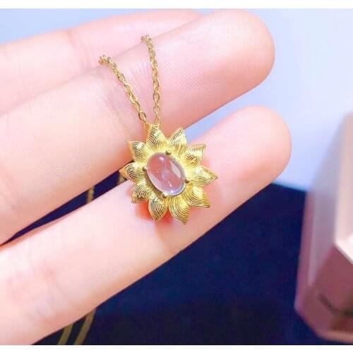 Fashion Aquamarine Pendant for Daily Wear 5mm*7mm Natural Aquamarine Silver Pendant Sterling Silver Gemstone Pendant Gift