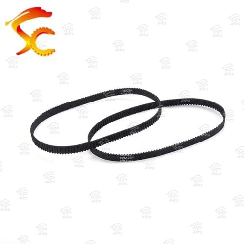 10pcs S2M-264-6/10mm belt closed loop rubber S2M-264-6/10mm timing belt Teeth 132 Length 264mm width 10/6mm for 3D printer