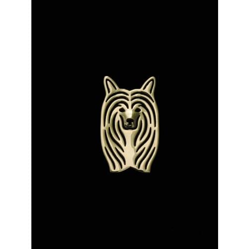 Trendy Chinese Crested Powderpuff brooches and pins gold color silver color men brooches fashion jewelry hand of king