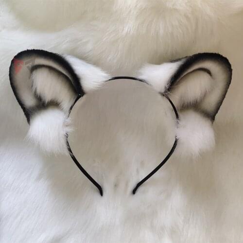 MMGG New Snow leopard Ears Hairhoop Beast Style cosplay Leopard Headwear for Girl Women Costume Accessories Custom Made