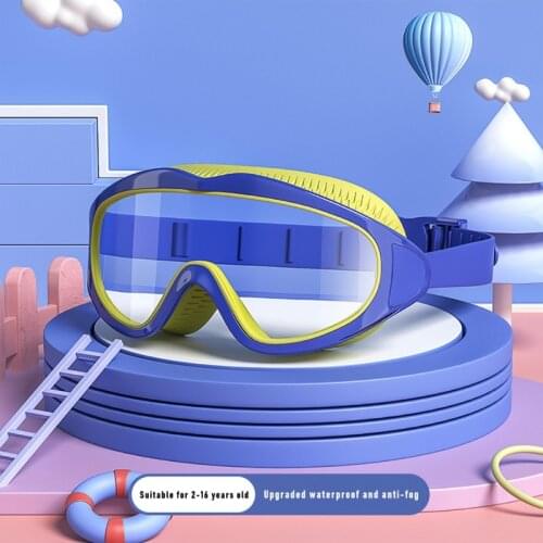 Big Frame Kids Swimming Goggles Anti-Fog UV Waterproof children swimming Glasses boys girls Swim Eyewear Swimming cap