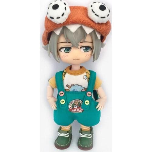 Ob11 Doll Clothes Hat Short-sleeved T-shirt Pants Overalls Dinosaur Suit for Obitsu11, Ymy, Pd9 1/12bjd Clothes Doll Accessories