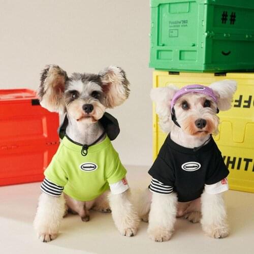 Autumn Hoodies for French Bulldog Yorkies Chihuahua Cotton Outfit Puppy Clothing Pug Green Costume Dog Clothes for Small Dogs