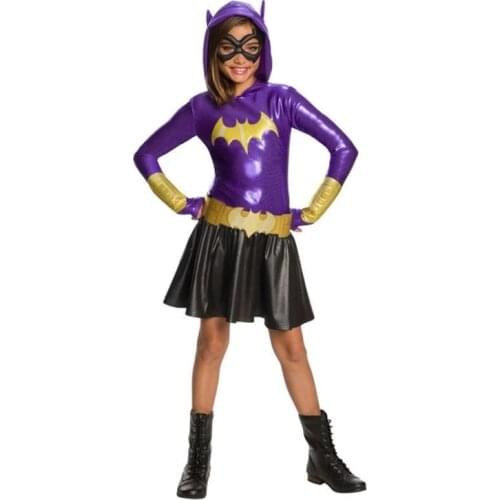 SuperHero Girls Hoodie Dress - Batgirl Costume for Kids TuTu Dress Halloween Costume (3-9Years) Party Dress