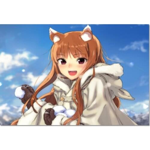 New Arrival Custom Spice and Wolf Poster Home Decoration Fashion Silk Fabric Wall Poster 27X40cm30X45cm